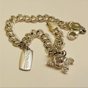 Disney Princess and Coach Sterling Silver 925 Charm Bracelet